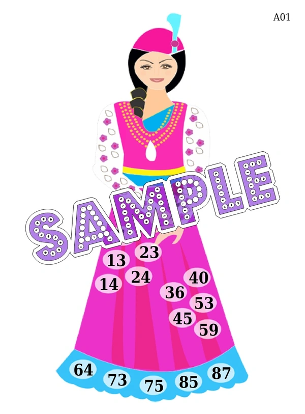 perty Anarkali theme Tambola Housie (list3054_1) - 16