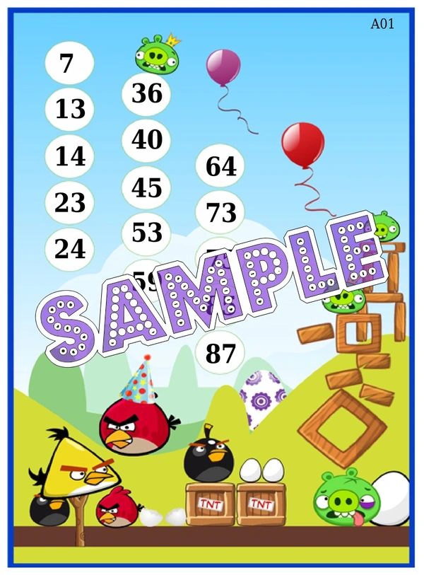 perty Angry Birds theme Tambola Housie (list1089_1) - 24