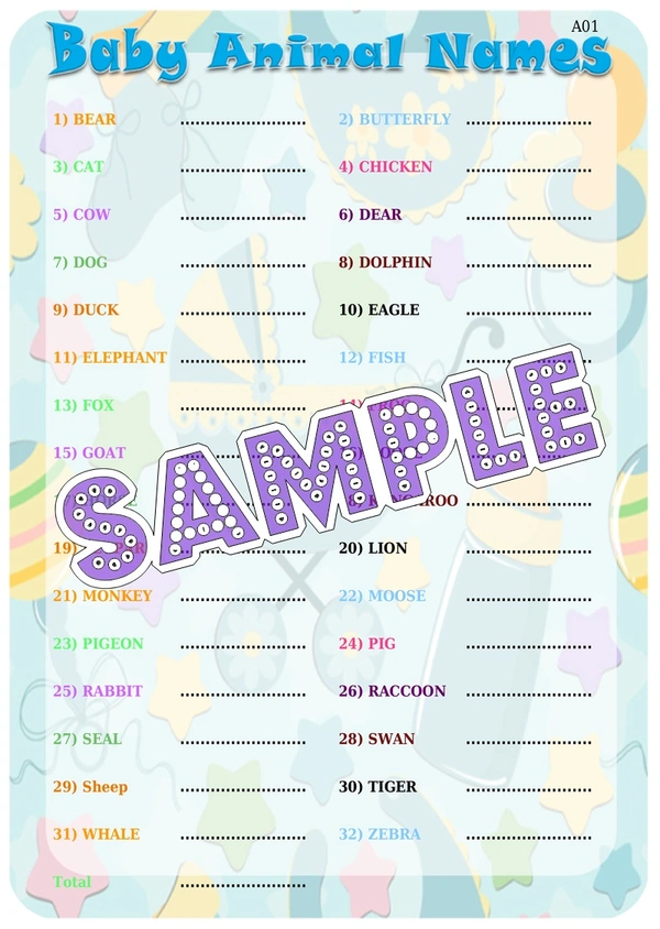 perty Animal theme Paper Games (list847_1) - 8