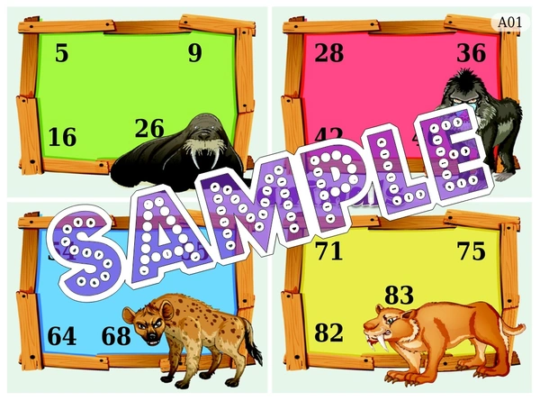 perty Animal theme Tambola Housie (list2157_1) - 48