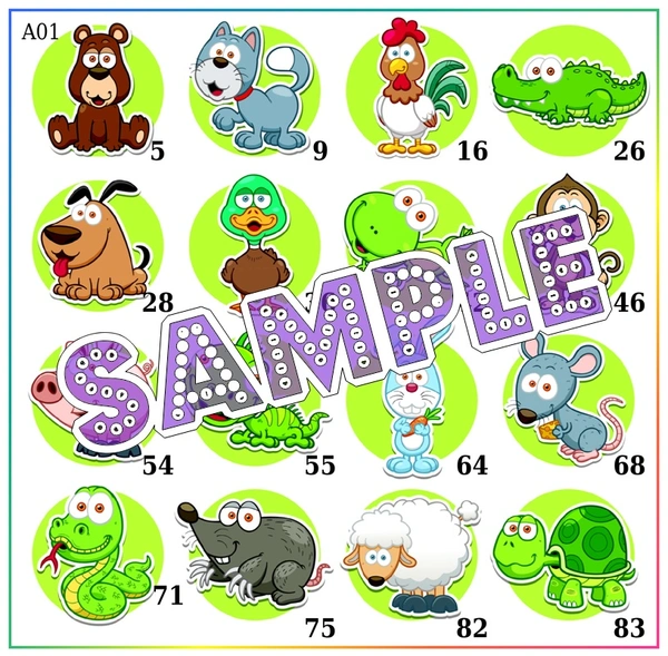 perty Animal theme Tambola Housie (list2164_1) - 12