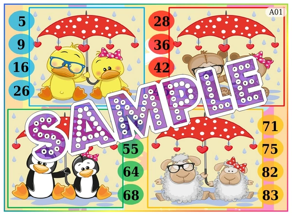 perty Animal theme Tambola Housie (list2166_1) - 48