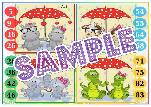 perty Animal theme Tambola Housie (list2167_1) - 48