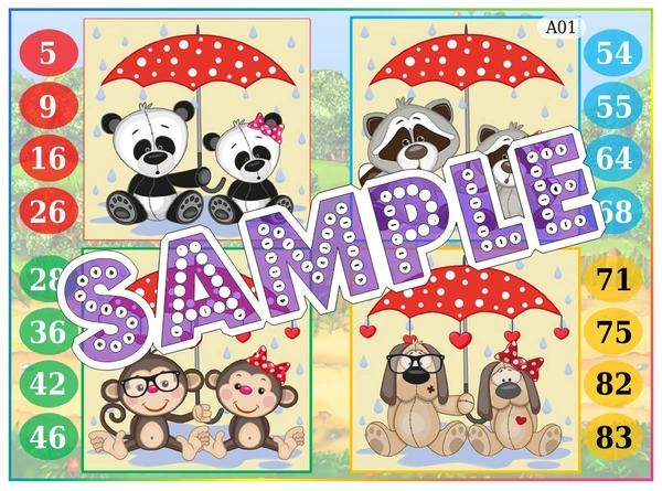 perty Animal theme Tambola Housie (list2168_1) - 24