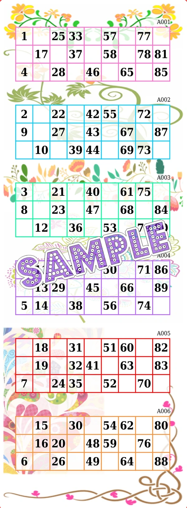 perty Art theme Tambola Housie (list3526_1_3_2) - 24