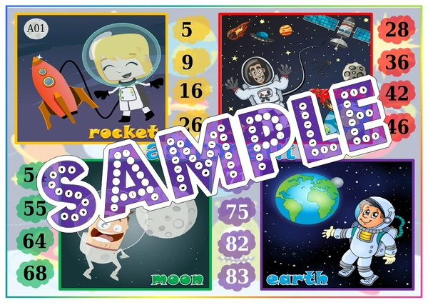 perty Astronaut theme Tambola Housie (list2185_1) - 24