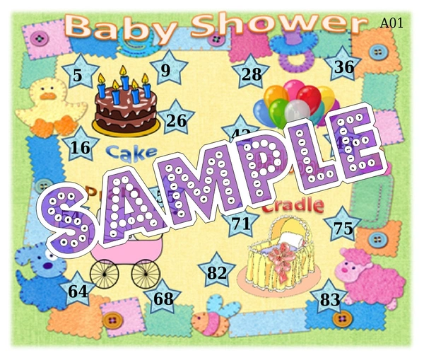 perty Baby Shower theme Tambola Housie (list221_3) - 72