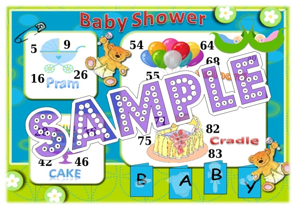 perty Baby Shower theme Tambola Housie (list222_5) - 24