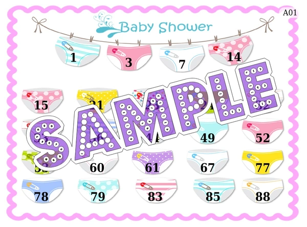 perty Baby Shower theme Tambola Housie (list2503_1) - 24