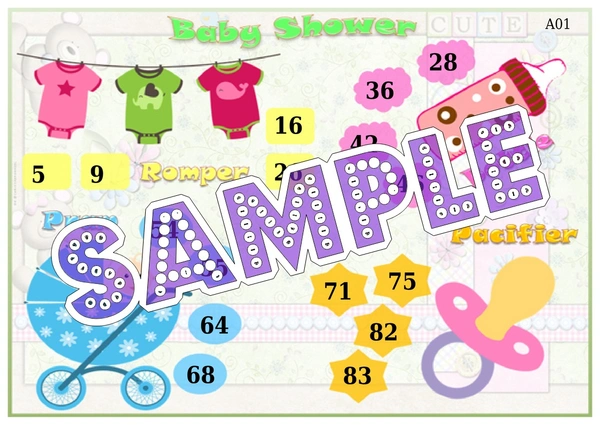 perty Baby Shower theme Tambola Housie (list727_1) - 48