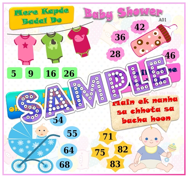 perty Baby Shower theme Tambola Housie (list728_2) - 18
