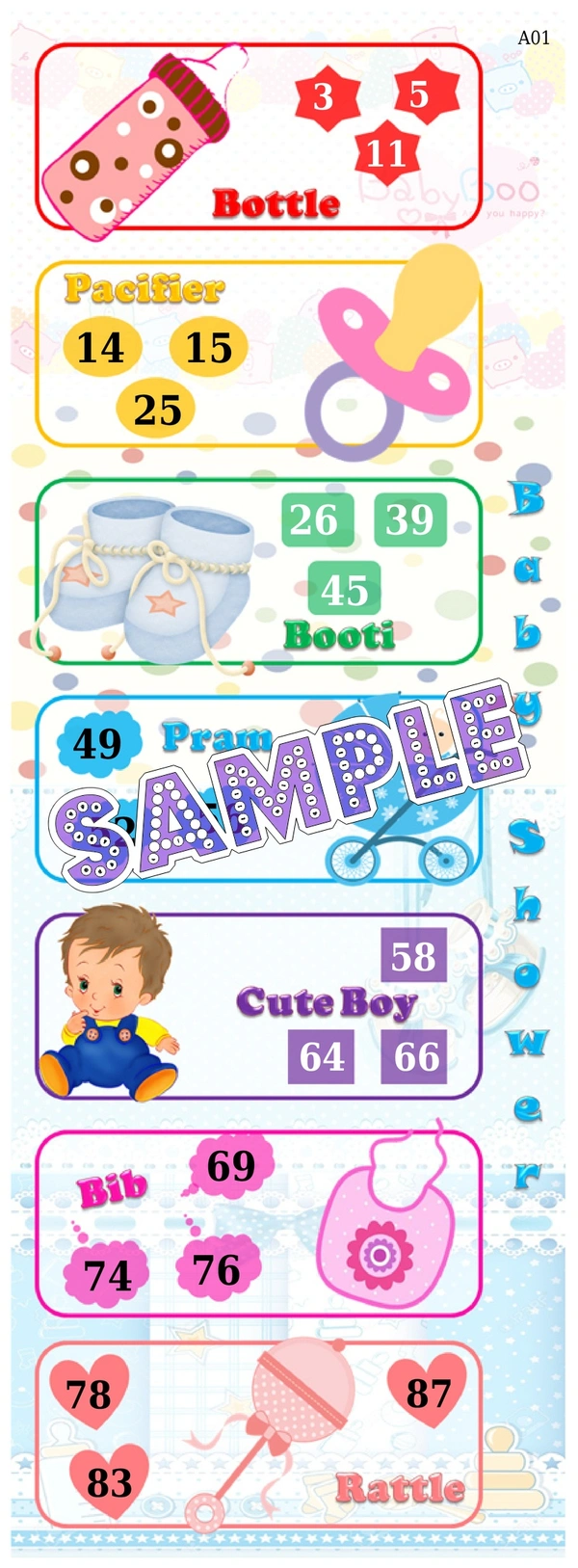 perty Baby Shower theme Tambola Housie (list730_1) - 24