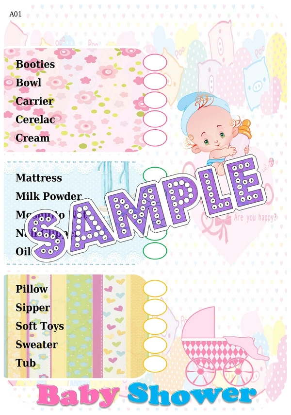 perty Baby Shower theme Tambola Housie (list744_1) - 24