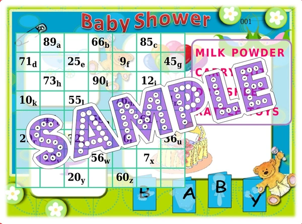 perty Baby Shower theme Tambola Housie (list833_1) - 24