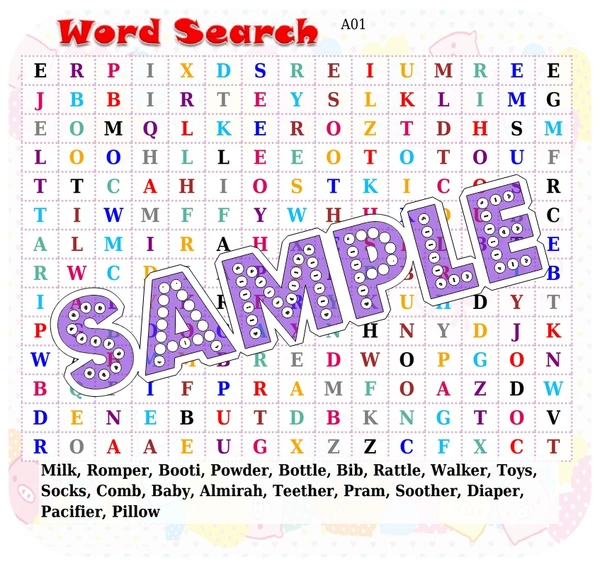 perty Baby theme Paper Games (list1529_1) - 12