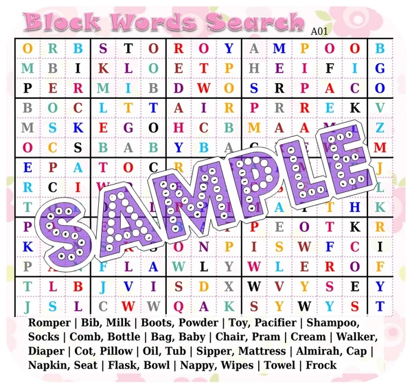perty Baby theme Paper Games (list1531_1) - 12