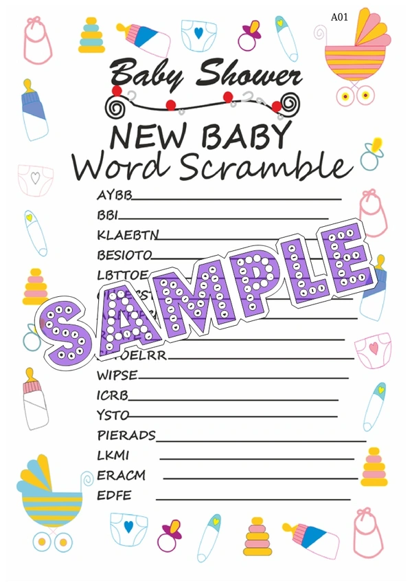perty Baby theme Paper Games (list1951_1) - 8