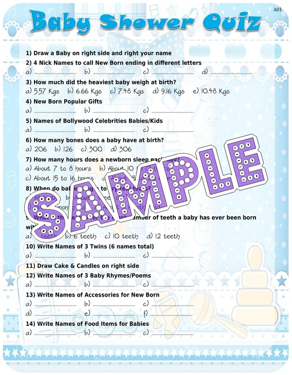 perty Baby theme Paper Games (list835_1) - 6