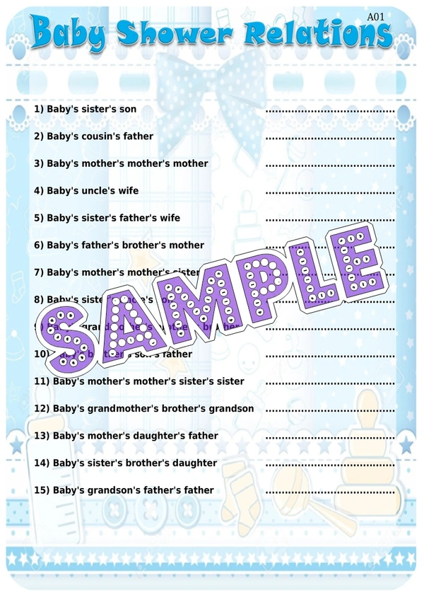 perty Baby theme Paper Games (list845_1) - 8