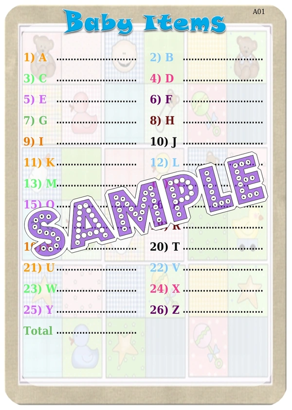 perty Baby theme Paper Games (list849_1) - 12