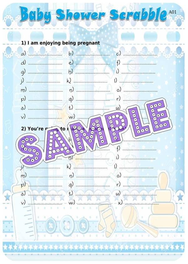 perty Baby theme Paper Games (list860_1) - 12