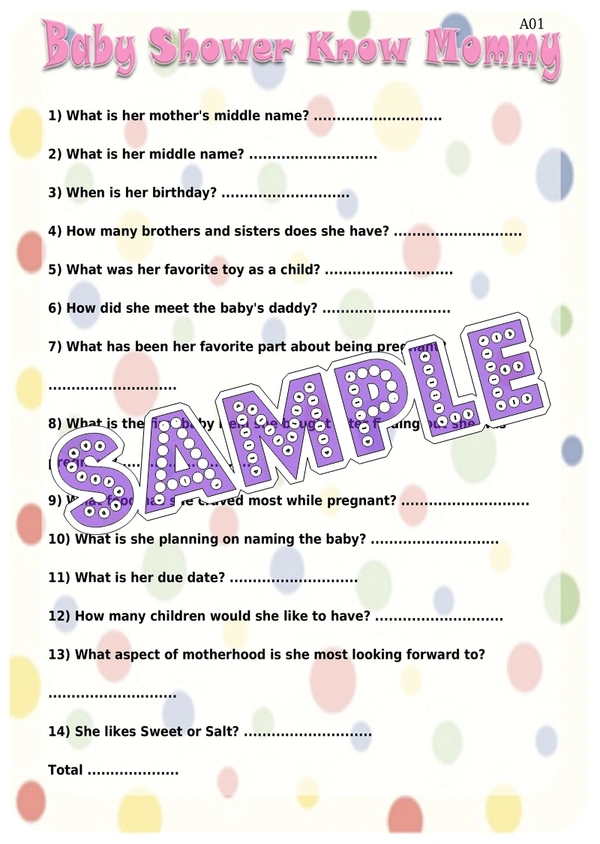 perty Baby theme Paper Games (list861_1) - 8
