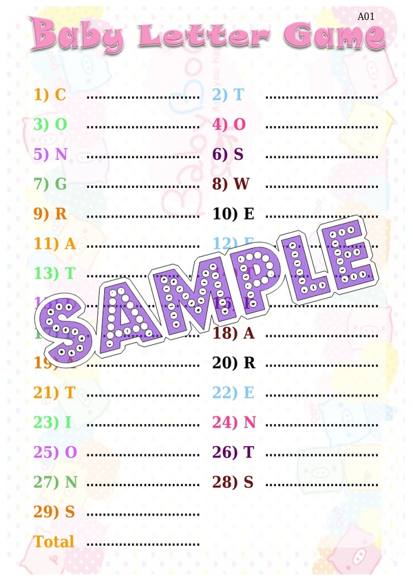 perty Baby theme Paper Games (list863_1) - 12