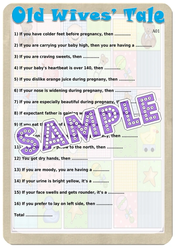 perty Baby theme Paper Games (list864_1) - 8