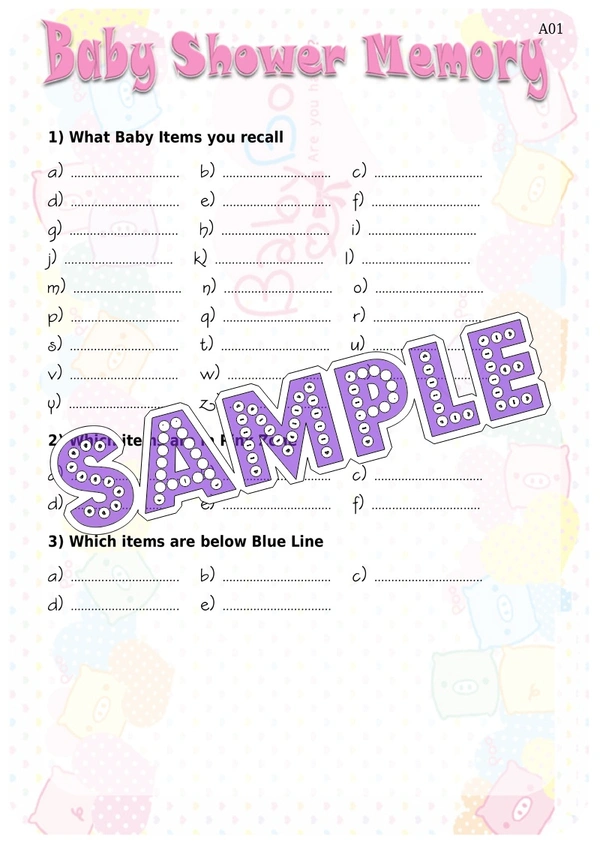 perty Baby theme Paper Games (list866_1) - 12