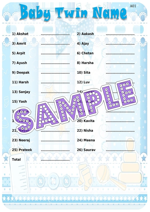 perty Baby theme Paper Games (list868_1) - 8