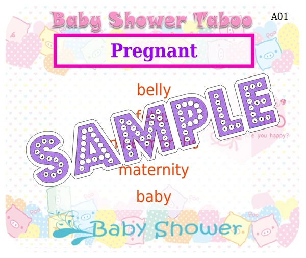 perty Baby theme Paper Games (list870_1) - 4.4 x 3.7