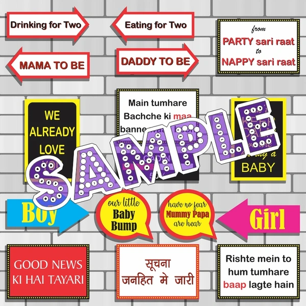 perty Baby theme Props (list1939) - 8.9 x 5.9