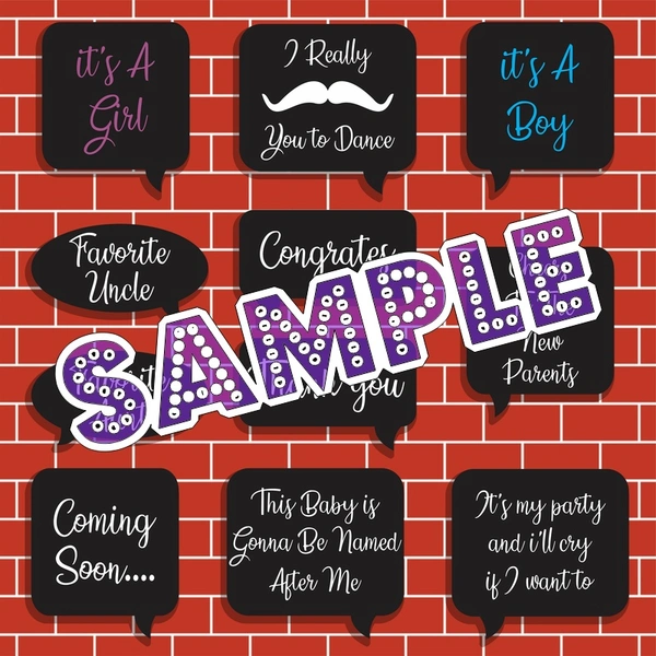 perty Baby theme Props (list1941) - 6 x 4.4