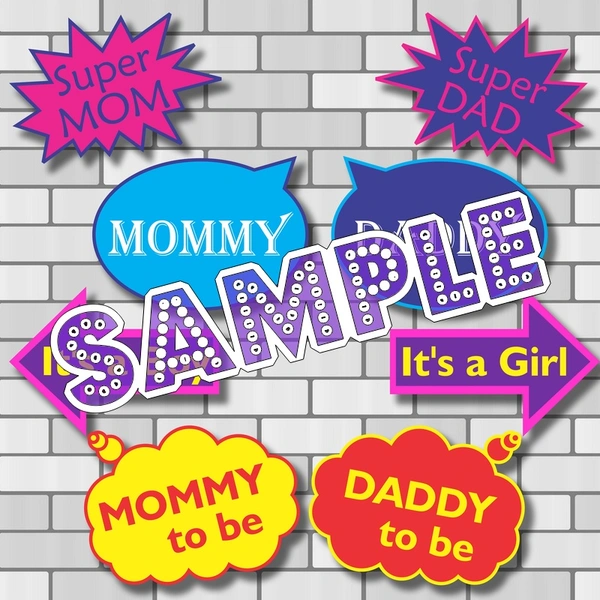 perty Baby theme Props (list3320) - 12.2 x 8.9
