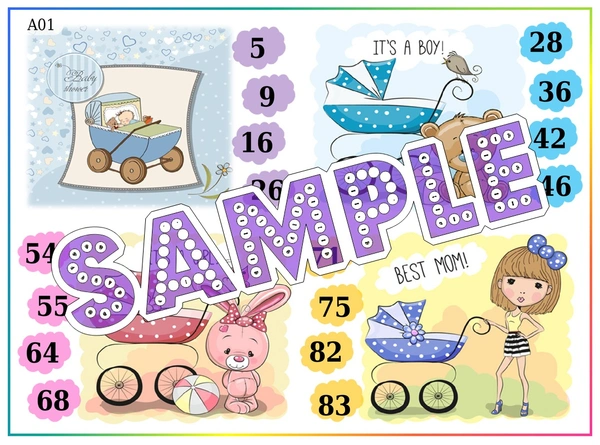 perty Baby theme Tambola Housie (list2186_1) - 16