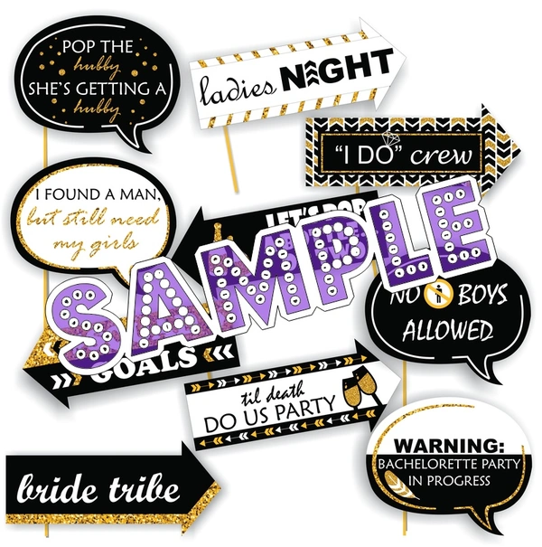 perty Bachelor theme Props (list1850) - 6 x 4.4
