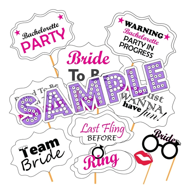 perty Bachelor theme Props (list1864) - 6 x 4.4