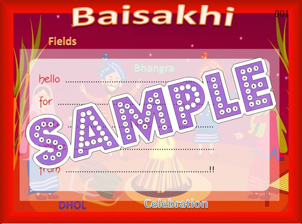 perty Baisakhi theme Cards (list3704_1) - 24