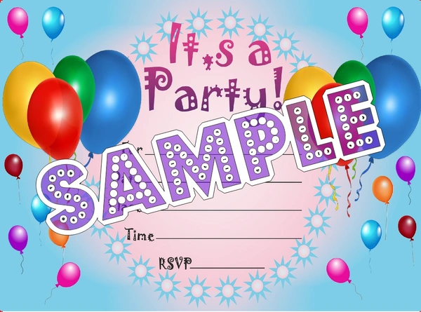 perty Balloon theme Cards (list3443_1) - 16