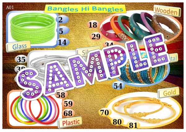 perty Bangle theme Tambola Housie (list400_2) - 48