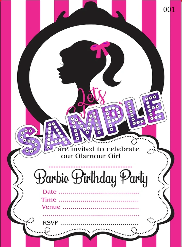 perty Barbie theme Cards (list3628_1) - 24