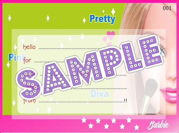 perty Barbie theme Cards (list3707_1) - 24