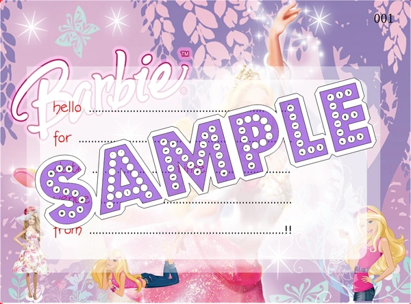 perty Barbie theme Cards (list3708_1) - 24