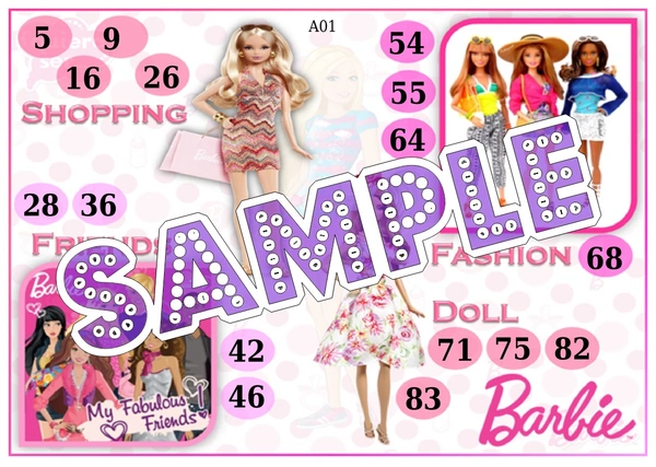 perty Barbie theme Tambola Housie (list2305_1) - 16