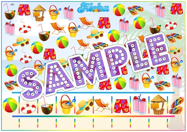 perty Beach theme Paper Games (list819_1) - 4