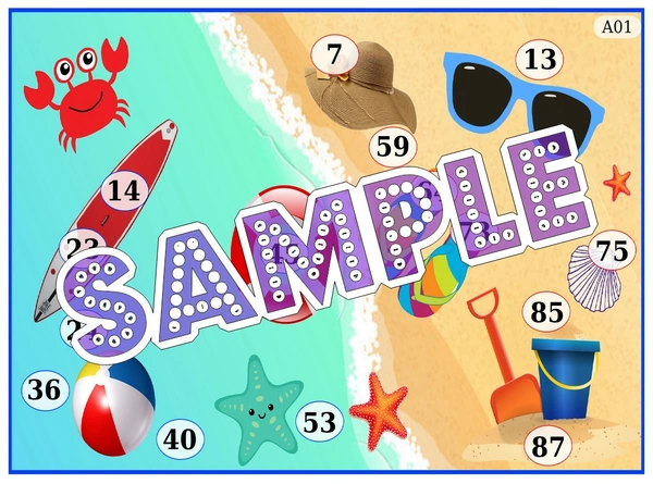 perty Beach theme Tambola Housie (list1384_1) - 24