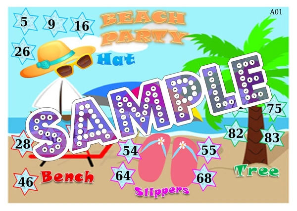 perty Beach theme Tambola Housie (list194_4) - 24