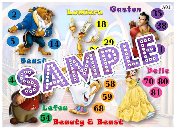 perty Beauty Beast theme Tambola Housie (list2753_1) - 24