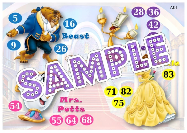 perty Beauty Beast theme Tambola Housie (list2754_1) - 24
