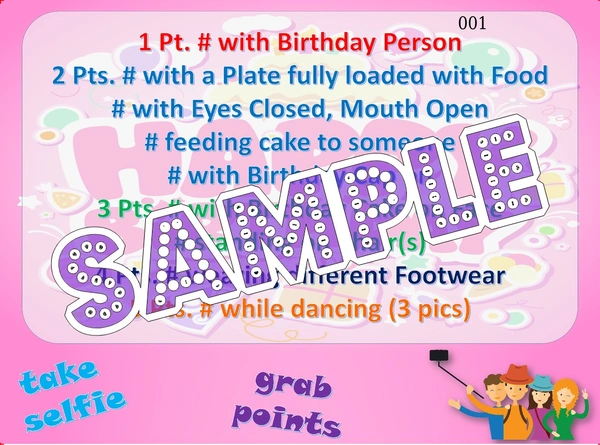 perty Birthday theme Activities (list3635_1) - 24